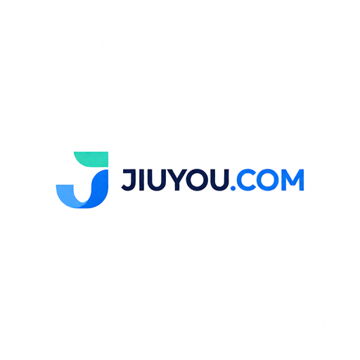 九游JIUYOU品牌Logo，橙色和游戏手柄图案组合
